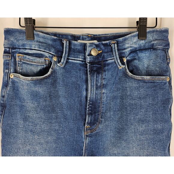 GOOD AMERICAN WOMEN'S FALL 23 INDIGO316 BLUE STRAIGHT LEG JEANS – SIZE 6-12 - Picture 9 of 12